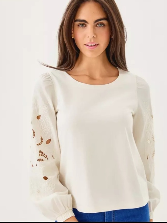 Lilly Pulitzer Tops - NWT Lilly Pulitzer Isley Knit Top (Cream) Size XL